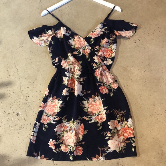 Joie Sari Dark Navy Romantic Floral Dress - Picture 2 of 10